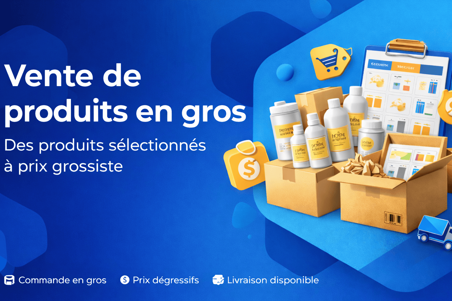 Vente de produits en gros - Des produits sélectionnés à prix grossiste